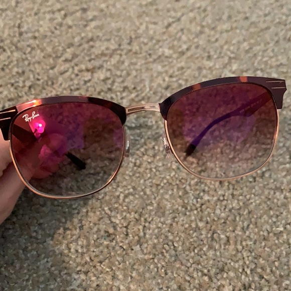 Ray-ban sunglasses pink gradient lenses